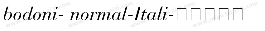 bodoni- normal-Itali字体转换